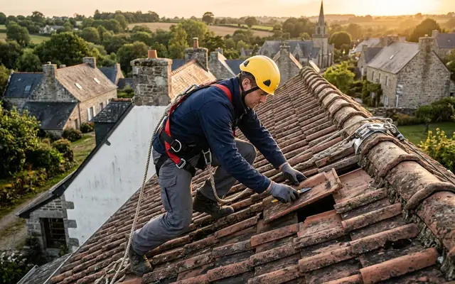 Inspection — démoussage de toiture à Pipriac