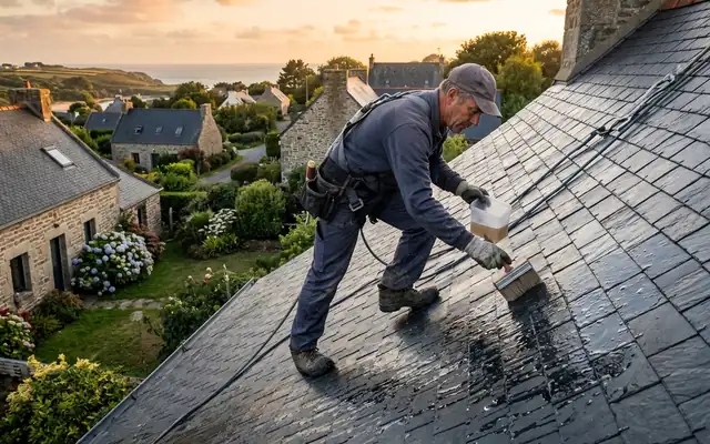 Hydrofuge — démoussage de toiture à Pipriac