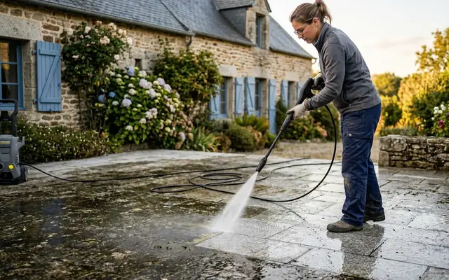 Décapage — nettoyage de terrasse dans le pays de Redon